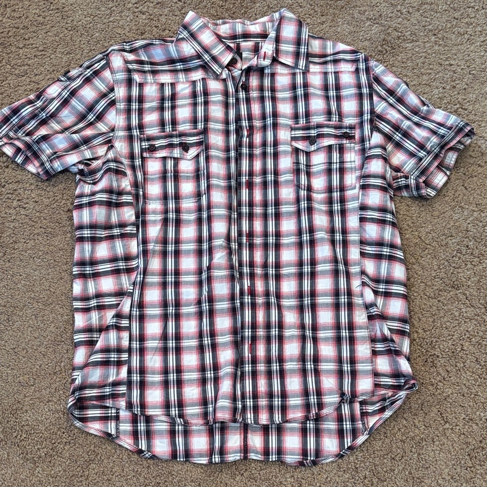 Classic Red and Black Plaid Men's Shirt